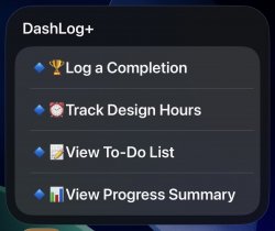 Screenshot for Apple Siri Shortcuts DashLog+ 1