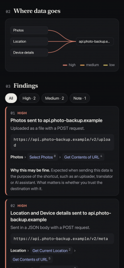 Screenshot for Apple Siri Shortcuts Shortcut Inspect 3