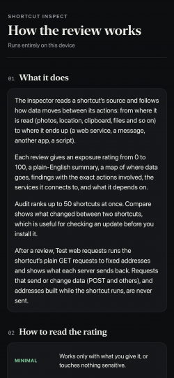 Screenshot for Apple Siri Shortcuts Shortcut Inspect 9