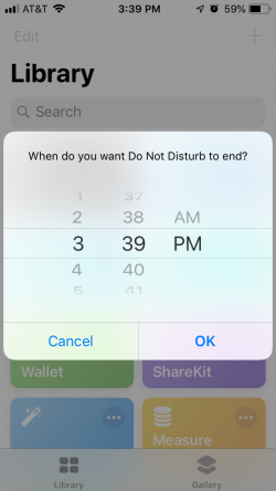 Screenshot for Apple Siri Shortcuts Do Not Disturb 1