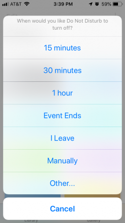 Screenshot for Apple Siri Shortcuts Do Not Disturb 2