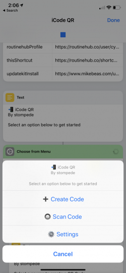 Screenshot for Apple Siri Shortcuts iCode QR 3