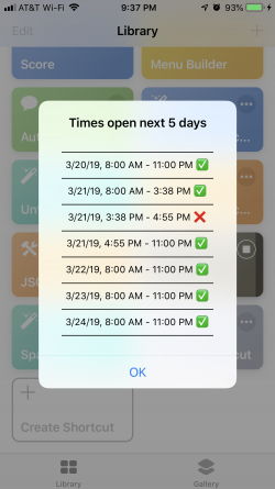Screenshot for Apple Siri Shortcuts Open Time 1