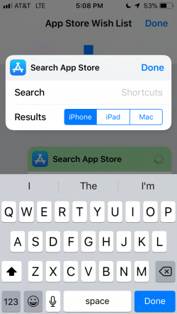Screenshot for Apple Siri Shortcuts App Store Wish List 4