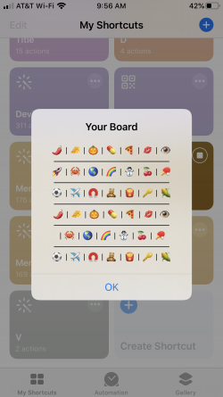 Screenshot for Apple Siri Shortcuts Memory Game 2 iOS13 2