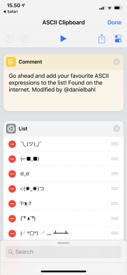 Screenshot for Apple Siri Shortcuts ASCII Clipboard 1