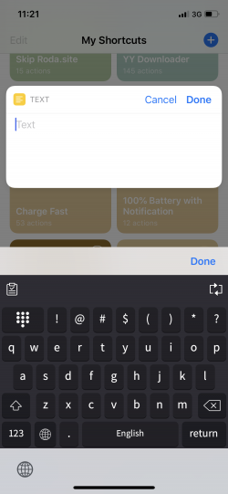 Screenshot for Apple Siri Shortcuts Speak Text 1