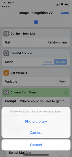 Screenshot for Apple Siri Shortcuts Image Recognition V2 1